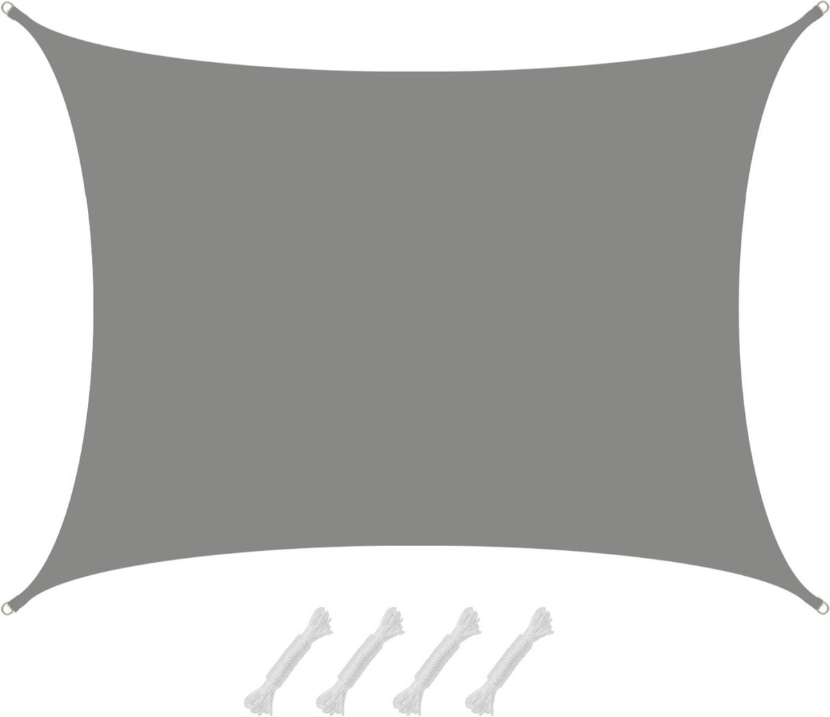 6x5 Zonnezeil Rechthoek Waterdicht Tuinzeil Schaduwdoek Patio Terras Balkon Tuinluifel Zonwering