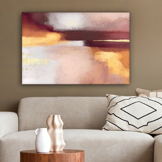 Peinture sur Toile Peinture - Abstrait - Pastel - 180x120 cm - Décoration murale XXL