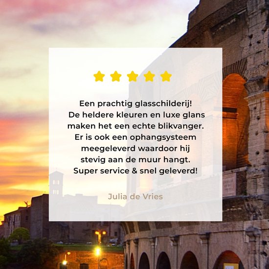 Le Colisée de Rome au coucher du soleil Plexiglas 120x80 cm - Tirage photo sur Glas (décoration murale en plexiglas)