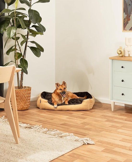 Zachte Huisdierenmat, Hondenbed Hondenkussen, Antislip Hondensofa, Deken voor Hondenhokken, Hondenmatras, Kattenbed, Huisdierbed, voor Grote Middelgrote Kleine Honden (140x110x12cm,Zwart