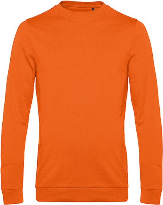 2-Pack Sweater 'French Terry' B&C Collectie maat L Pure Orange/Oranje