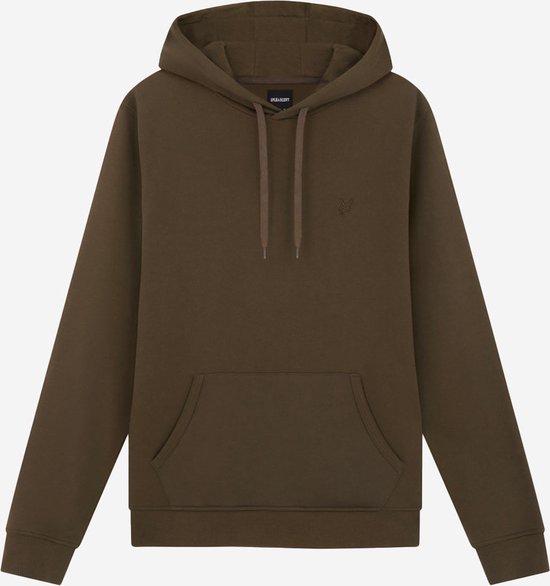Lyle & Scott Tonal eagle pullover hoodie - olive