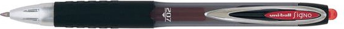 Liquid ink ballpoint pen Uni-Ball Rollerball Signo UM-207 Rood 12 Stuks