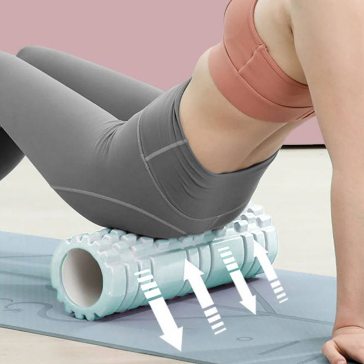 U Fit One 5 Delige Foam Roller Set - Trigger Point Massage Roller - Massage bal - Fitness - Yoga - Fascia - Bindweefsel - Blauw thumbnail 6