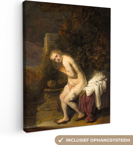 Canvas Schilderij Suzanna - Rembrandt van Rijn - Wanddecoratie