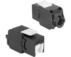 ACT Keystone Jack RJ45 CAT6 Unshielded toolless met shutter, zwart TD6024