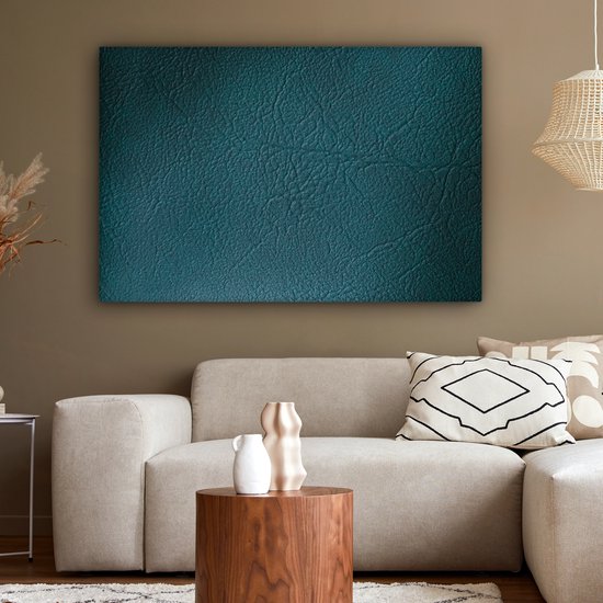 Structure cuir vert foncé 140x90 cm - Tirage photo sur toile (Décoration murale salon / chambre)