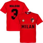 AC Milan Maldini Team T-Shirt - Rood - S