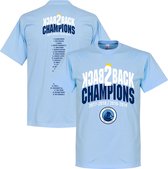 City Back to Back Champions Squad T-Shirt - Lichtblauw - S