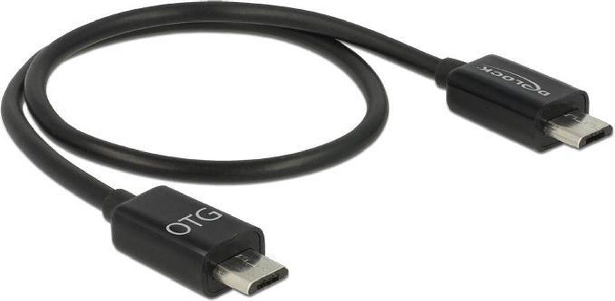 Image of Delock - USB 2.0 Micro Male naar USB 2.0 Micro Male - 0.3 m