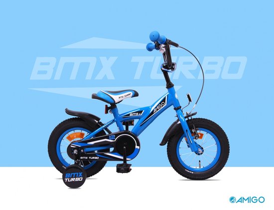 Amigo BMX Turbo Jongensfiets - Kinderfiets 12 Inch - Blauw | De Beste Keuze