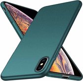 geschikt voor Apple iPhone X / Xs ultra thin case - groen + glazen screen protector
