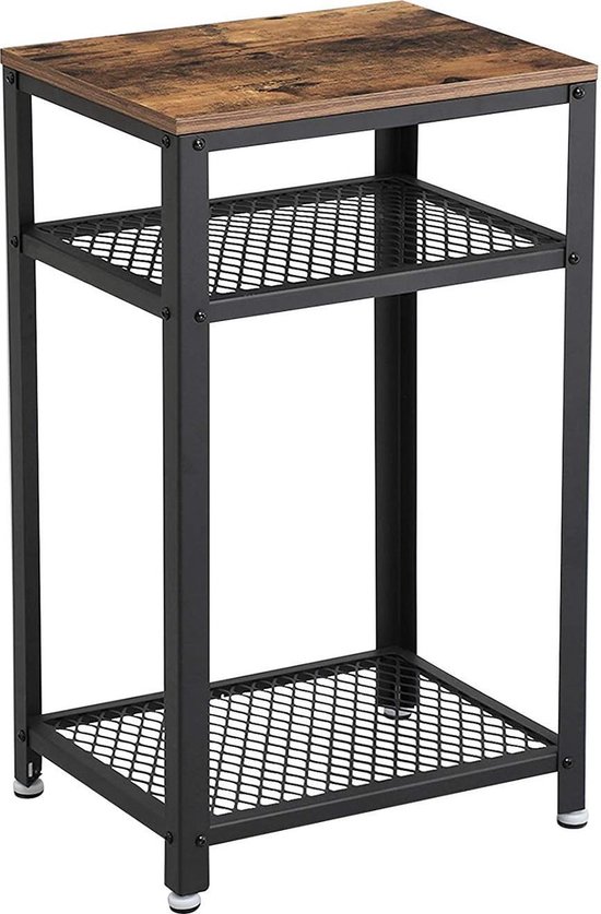 bol.com | Sidetable - bijzettafel industrieel - mdf met metalen frame
