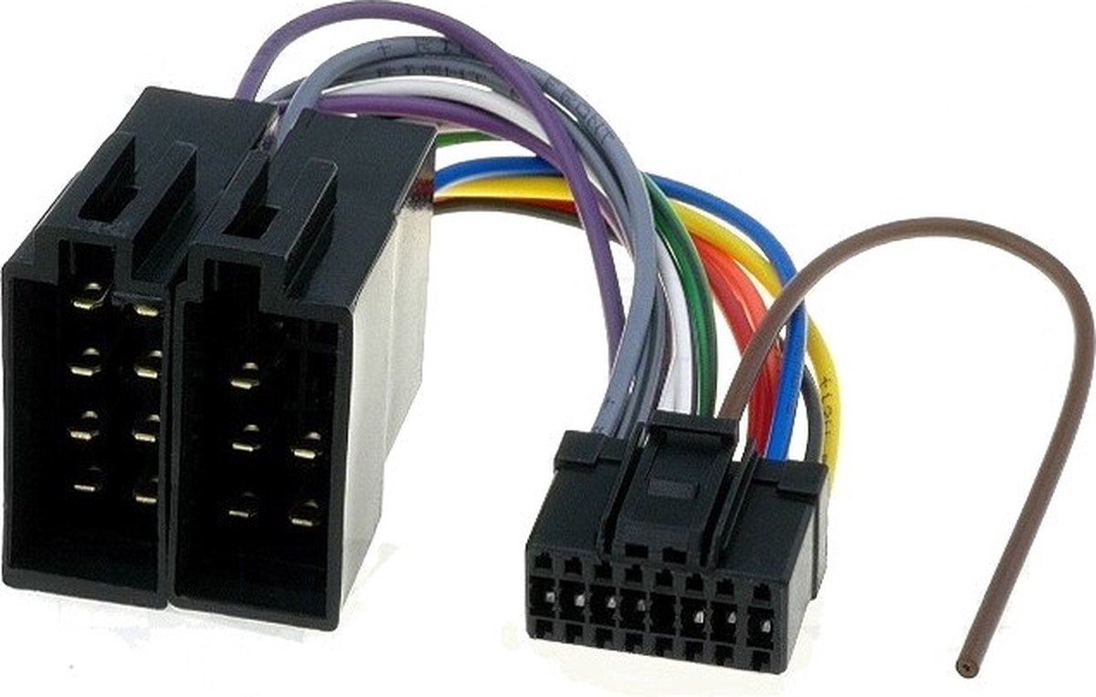 ISO kabel voor Pioneer autoradio 22x10mm - Diverse DEH en KEH - 16-pins - 0,15 meter | bol.com