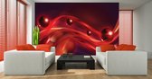 Red Abstract Modern Photo Wallcovering