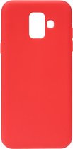 ADEL Siliconen Back Cover Softcase Hoesje Geschikt voor Samsung Galaxy A6 Plus (2018) - Rood