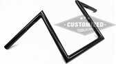 1 inch (25,4mm) Stuur Square 30cm Zwart voor Harley-Davidson