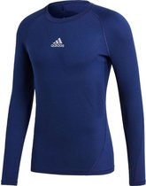 Adidas Alphaskin Shirt Lange Mouw - Marine | Maat: L