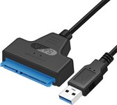 SATA Male naar USB 3.0 Male Adapter Kabel 2.5'' SSD Harde Schijf (Hard Disk) Uitbreiding Connector | Zwart / Black | Premium Kwaliteit