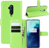 Book Case - OnePlus 7T Pro Hoesje - Groen