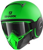 Casque Shark Street Drak Neon Serie Matt Green Black Black Gkk Jet - Casque de moto - Taille M