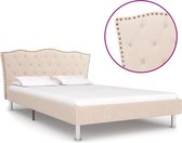 Bedframe stof beige 120x200 cm