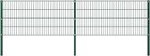 Schuttingpaneel met palen 3,4x0,8 m ijzer groen