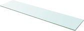 Wandschap transparant 110x25 cm glas