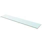 Wandschap transparant 110x20 cm glas