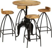 Barset massief mangohout 5-delig