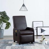 Massagestoel verstelbaar kunstleer bruin