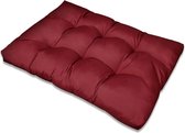 Zitkussen - 100% polyester - Wijnrood - 120 x 80 x 10 cm