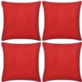 Kussenhoezen Katoen 40x40cm rood 4 stuks