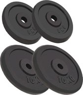Halterschijven 2x10 kg en 2x5 kg gietijzer 4 st