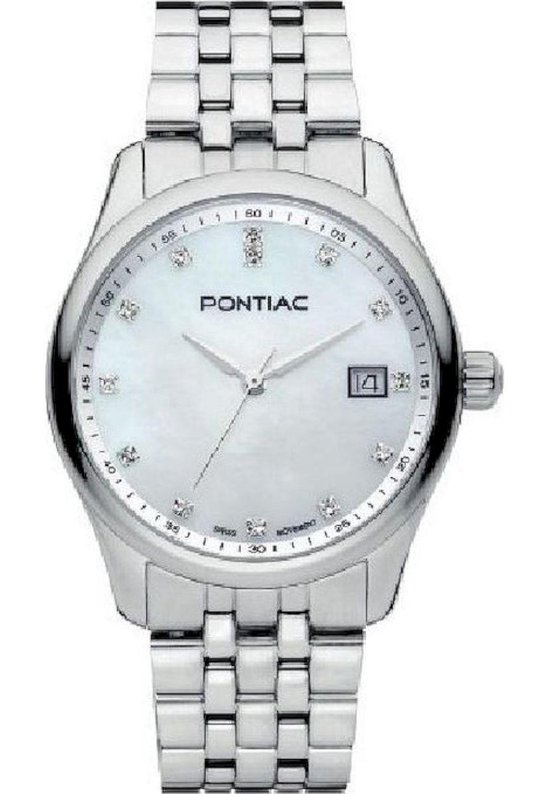 Pontiac Leeds P10057 Horloge - Staal - Zilverkleurig - Ø 34 mm