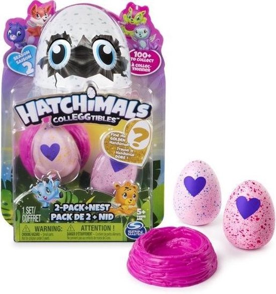 Hatchimals CollEGGtibles 2 stuks roze met nest seizoen 2 - Speelgoed eieren  om uit te... | bol.com