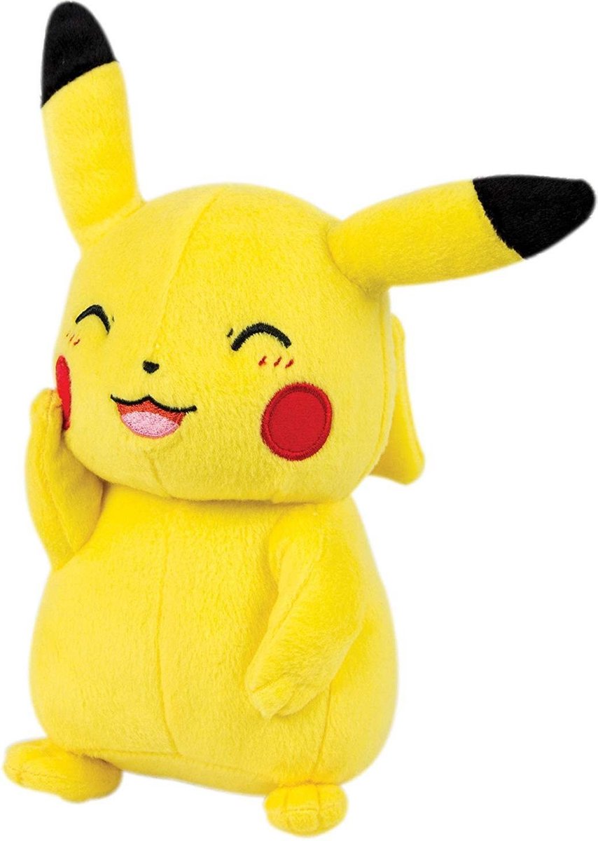 Pokemon - Pikachu - Knipoog - Pluche Knuffel (Tomy) - 30 cm
