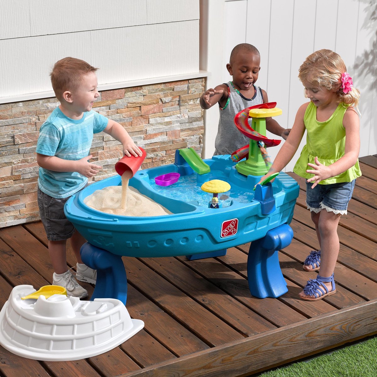 Step2 Fiesta Cruise Boot Watertafel - Met Deksel en 10 accessoires - Waterspeelgoed voor kind - Activiteitentafel met water voor de tuin / buiten — afbeelding 8
