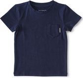 Little Label - jongens - T-shirt - donkerblauw - maat 98/104 - bio-katoen