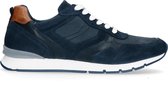 No Stress - Heren - Blauwe sneakers met bruine details - Maat 42