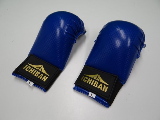 Karate handschoenen of karatevuistjes van synthetisch leer in de kleur  Blauw - Maat XS... | bol.com