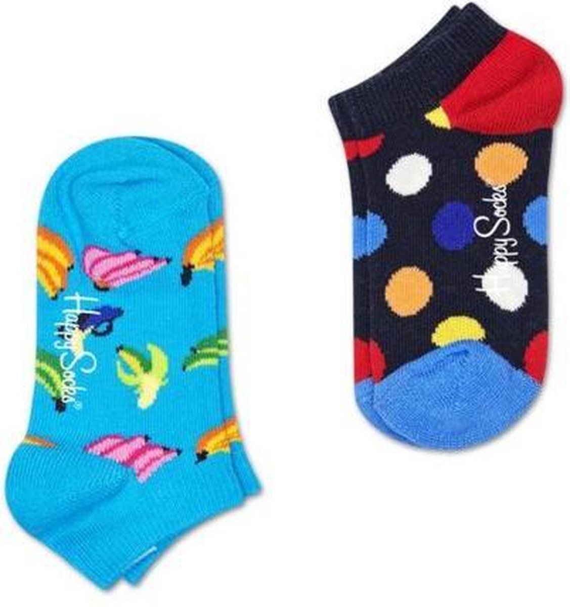 Happy Socks KBDO02-6501 2-Pack Big Dot Low Socks 12-24M