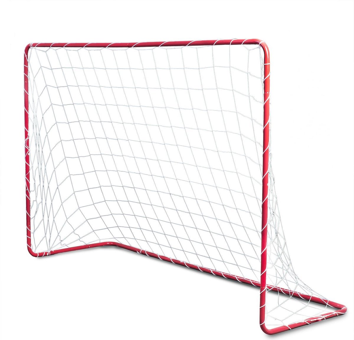 Voetbaldoel - 183x122x61 cm - met net - rood — afbeelding 3