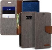 Mercury Canvas Diary Wallet Case - Samsung Galaxy S8 Plus - Grijs