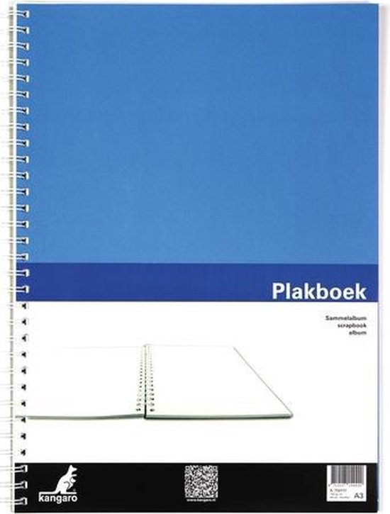 Kangaro plakboek - A3 - 120 grams - 80 pagina's - blauw - K-750111 - Kangaro
