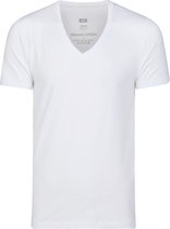 WE Fashion Heren 'deep' V-neck T-shirt van biologisch katoen - Maat XL