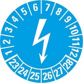 Elektrische keuringssticker 23-28, 25 mm, 21 per kaart