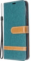 Denim Book Case - Samsung Galaxy S20 Hoesje - Groen