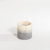 The Table glow - kaarslamp - Ø 12 * 12 cm - duurzame palmwas - creme/grijs