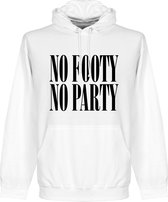 No Footy No Party Hoodie - Wit - XXL